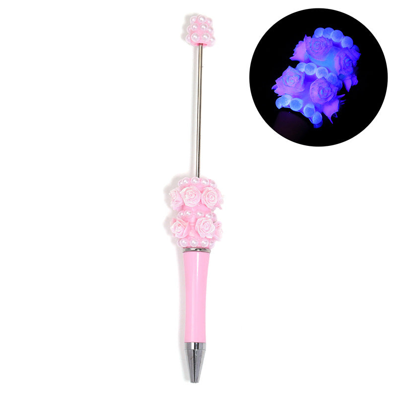 Luminous Rose Beaded Pen