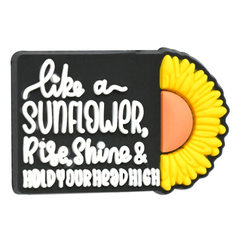 Sunflower Flower Patch Silicone Focus Beads Silicone Focus Beads