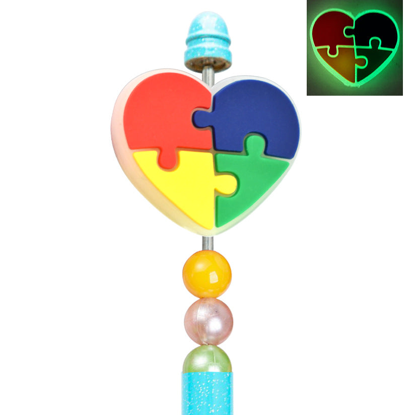 Fluorescent Autism Theme Series Silicone Focus Beads Silicone Focus Beads