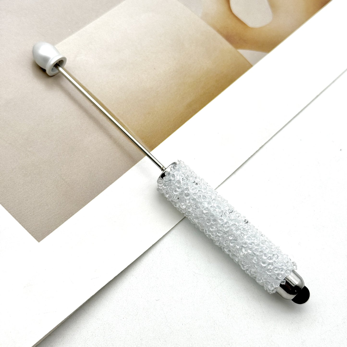 Resin Gypsophila Touch Screen Beaded Pen