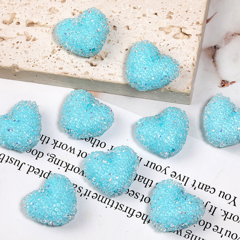 Colorful Rhinestone Soft Sugar Heart Drill Ball