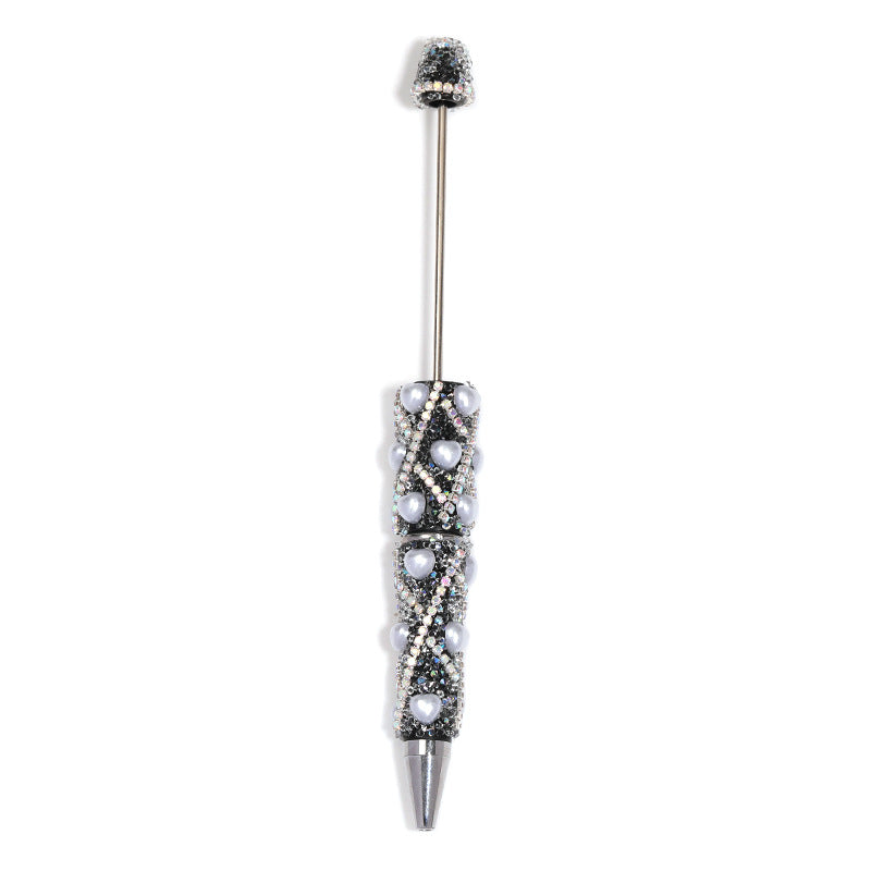 Heart Shape Pearl Full Diamond Beaded Pen