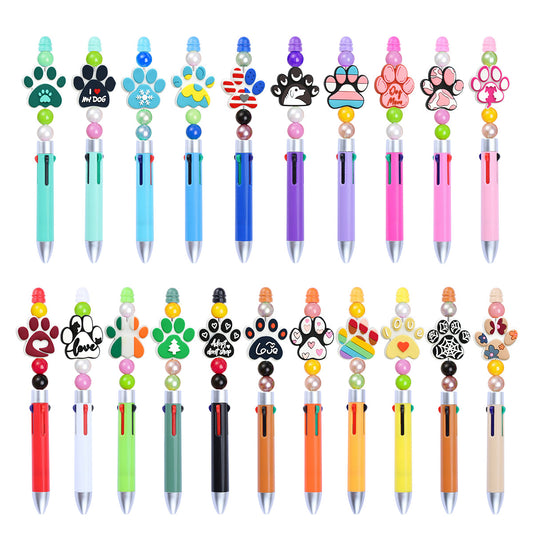 Cartoon Animal Footprint Series Silicone Focus Beads Silicone Focus Beads