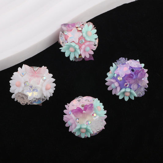 Camellia Flower Cluster Ball Light-Changing Butterfly Soft Clay Drill Ball