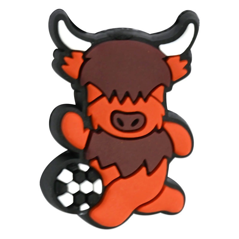 Cartoon Highland Cow Silicone Focus Beads Silicone Focus Beads