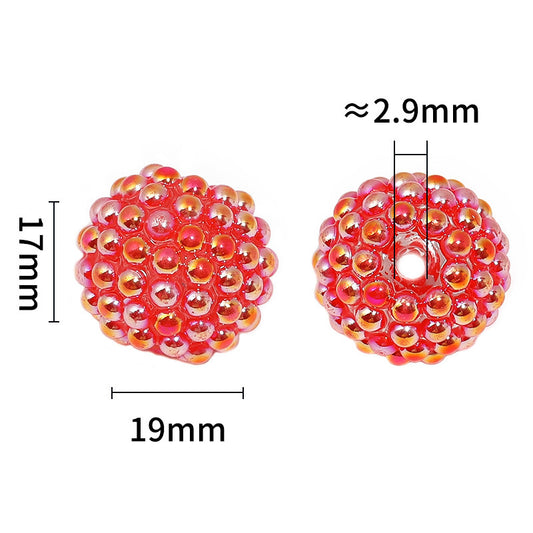 Colorful Resin Drill Through Hole Beads