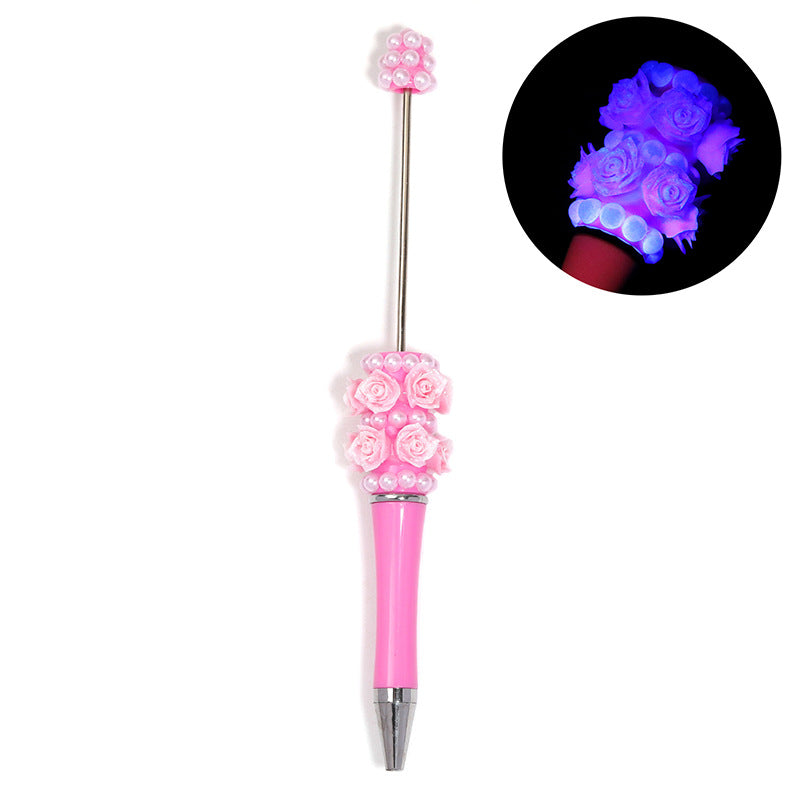 Luminous Rose Beaded Pen