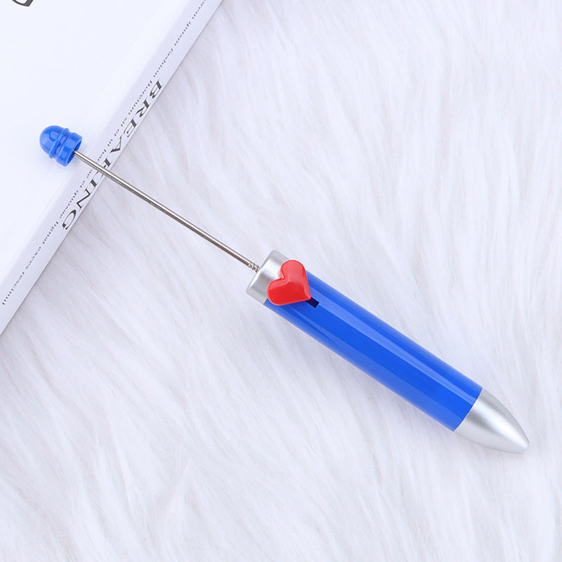 Heart-shaped Seven-color Beaded Pen
