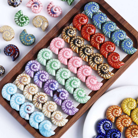 Snail Ceramic conch beadable beads