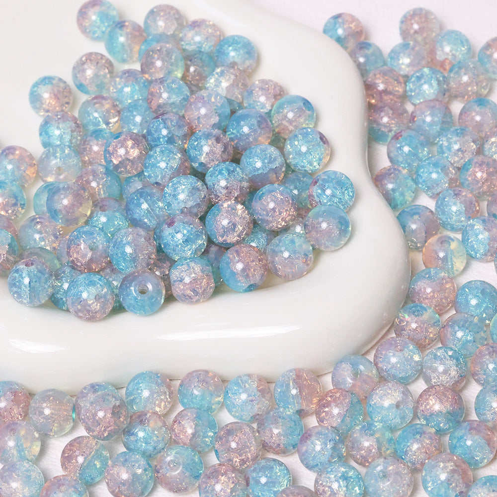 10mm Crackle Beads Jade  Glass Beads