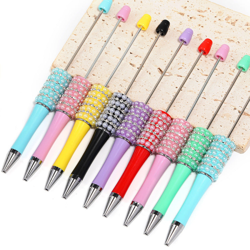 UV Plating Beaded Pen Solid Color Gradient Ballpoint Pen