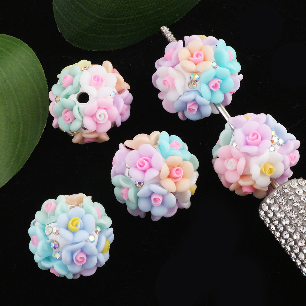 Rose Ball with Rhinestones