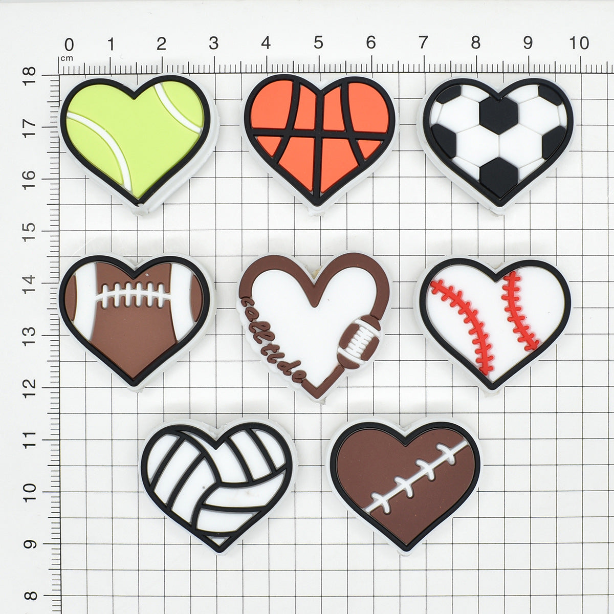Sports Series Silicone Focal Beads