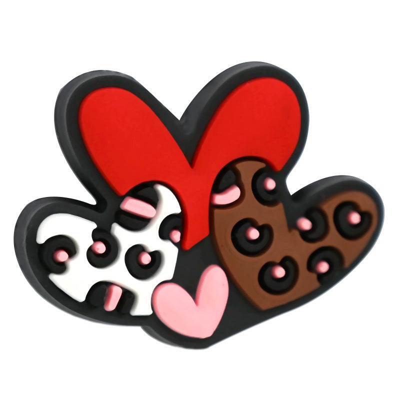 Heart Shape Silicone Focus Beads