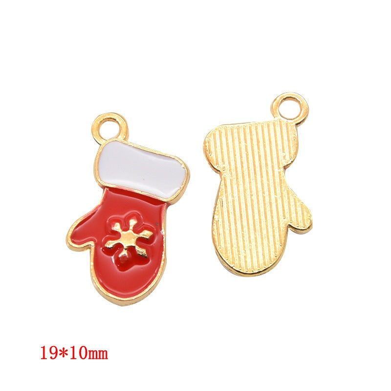 10 Pcs Christmas Series Alloy Hanging Ornaments