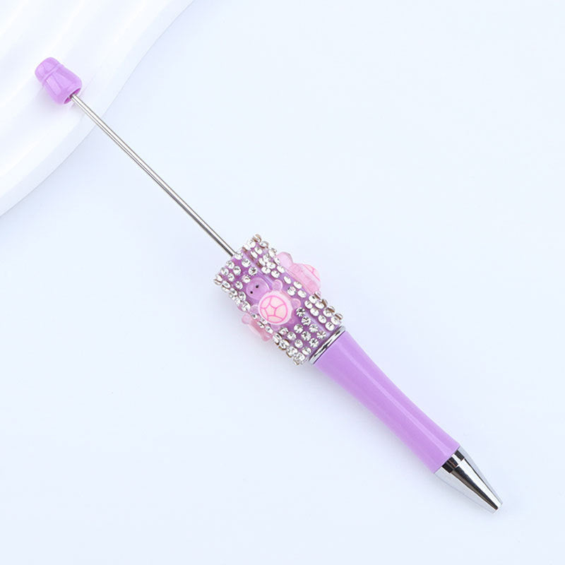 Inlaid Diamond Turtle Beaded Pen