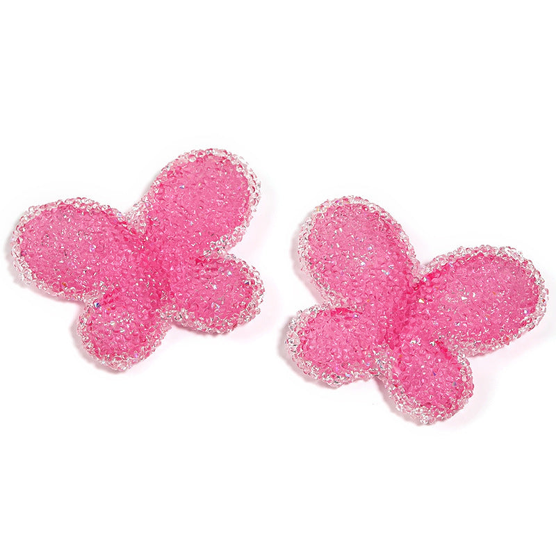 Colorful Sugar Butterfly Full Diamond Through Hole Beads
