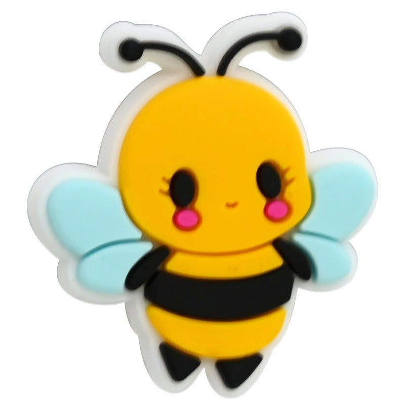 Cute Bee Silicone Focal Beads