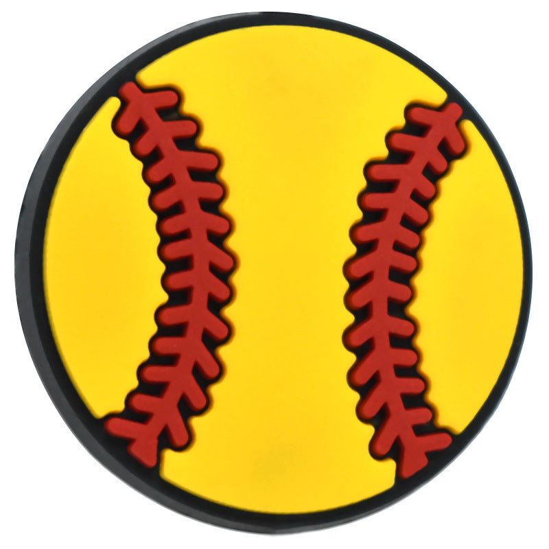 Ball Sports Series Silicone Focal Beads