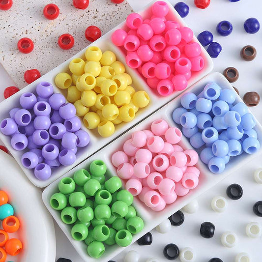 Dopamine Color Series Solid Color Acrylic Large Hole beads