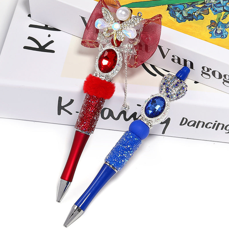 Colorful Oval Rhinestone Through-Hole Beads Heart-Shaped Beads