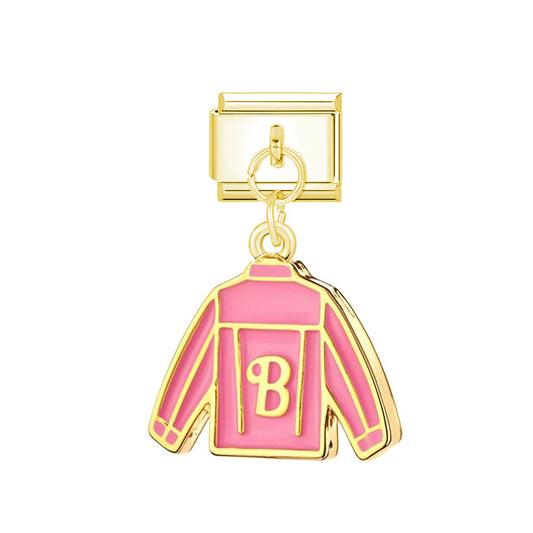 golden barbie pink coat charm
