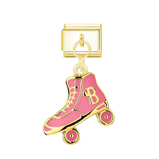 golden pink skates