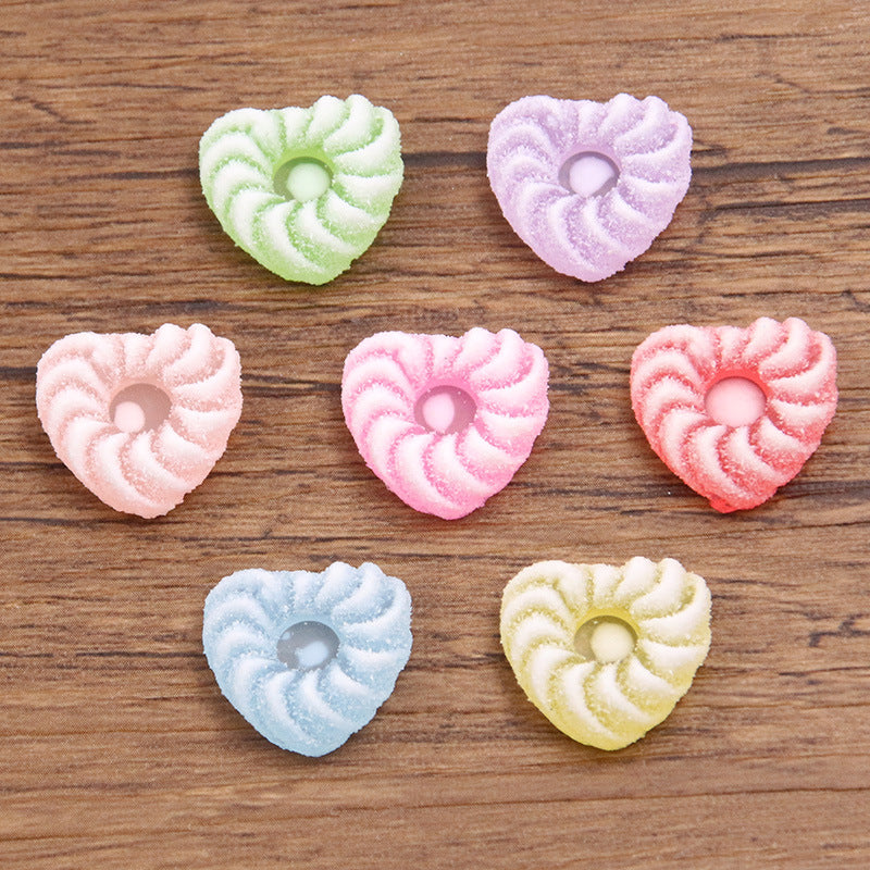 heart candy resin beads